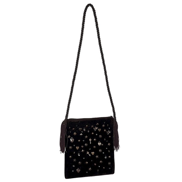 Capelli Brown Shoulder Bag with Jewels and Charms - Picture 2 of 14